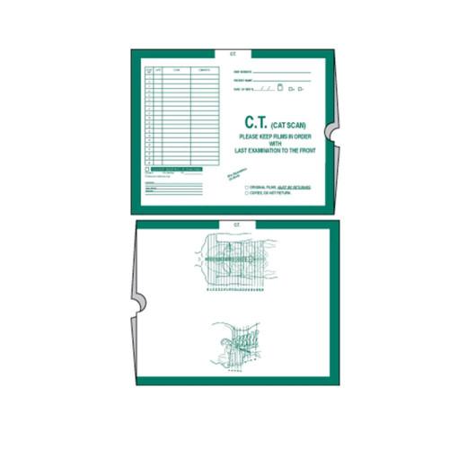 Brady Worldwide Insert Jacket Labels - CT Scan Jacket Insert, 14.25" x 17.5", Green - CJT-CT1