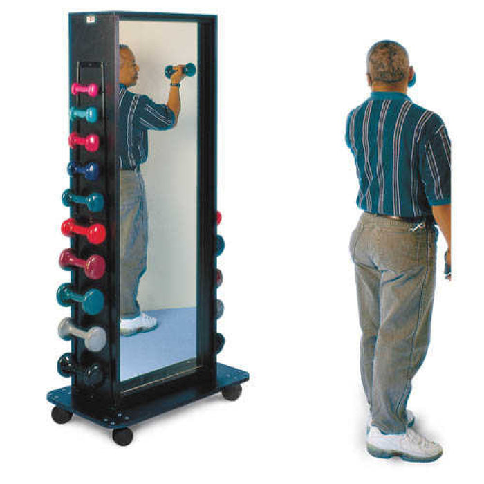 Hausmann Combination Weight Rack with Mirror