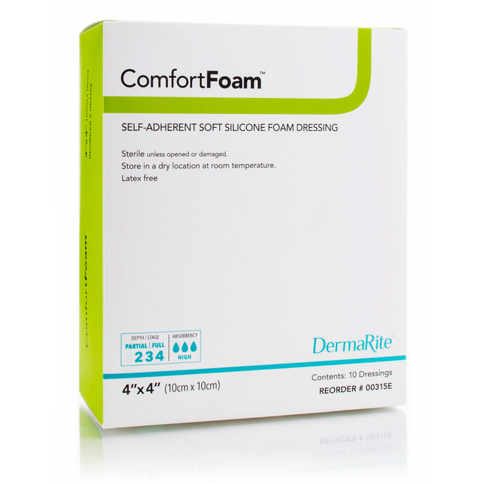 DermaRite ComfortFoam Foam Wound Dressing With Soft Silicone Adhesive