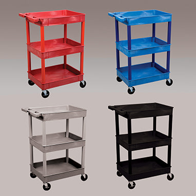 MedValue Utility Cart with Three Tub Shelves