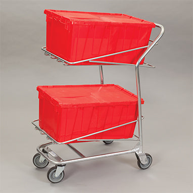 MedValue Hinged Lid Transfer Box Cart