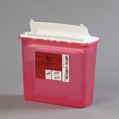 MedValue Biohazard Waste Container, 5.4 Quart