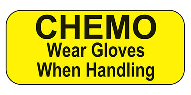 MedValue Chemo Wear Gloves When Handling Labels