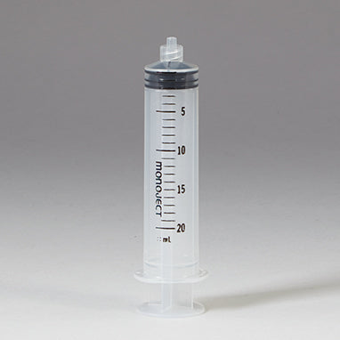 Sterile Monoject Luer-Lock Syringes, 20mL, Case