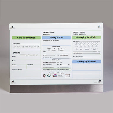 MedValue Patient Bedside Glass Whiteboard