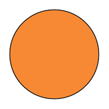 MedValue Blank Circle Labels, Orange