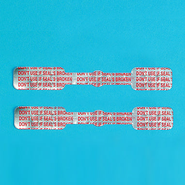 MedValue Short Tamper-Evident Syringe Seals with Preprinted Messages - Do Not Use If Seal Is Broken