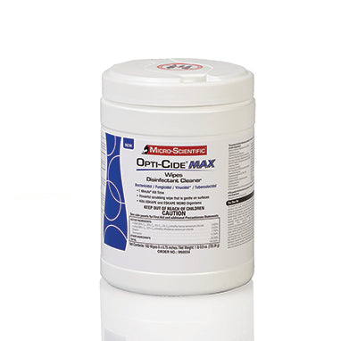 Opti-Cide® MAX Disinfectant Cleaner Wipes, Canister, 6 x 6-3/4