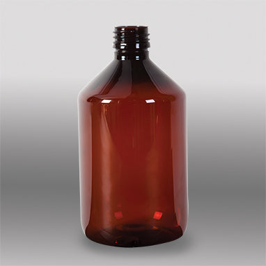 MedValue Amber Plastic Bottles Only, 500mL