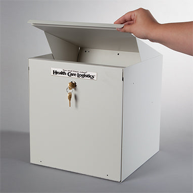 MedValue Lockable Return Drop Box, 1-3/4" opening, 1 Key Lock