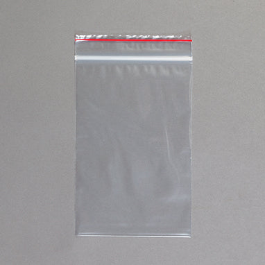 Premium Red Line Reclosable Bags, Single-Track, 4 x 6