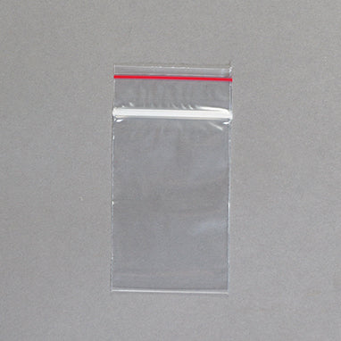 Premium Red Line Reclosable Bags, Single-Track, 2 x 3