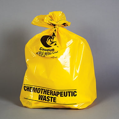 MedValue Chemotherapy Waste Bags, 12-16 Gal, 25 x 34