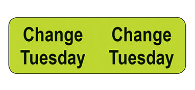 MedValue Tube Change Labels/Tuesday