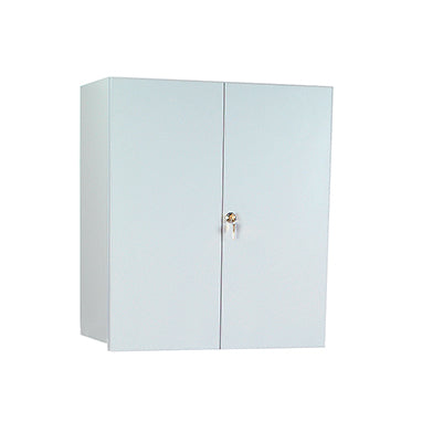 MedValue Wall Cabinet with Locking Overhang Doors, 24 Inch Wide