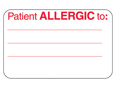 MedValue Patient Allergic To Labels