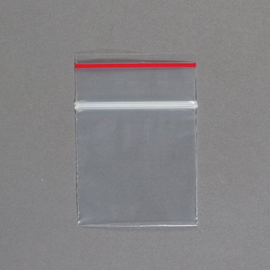 Premium Red Line Reclosable Bags, Single-Track, 2 x 2