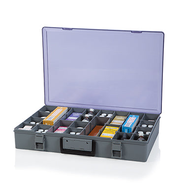 MedValue Briefcase Drug Box, Large, 18.5x3x13