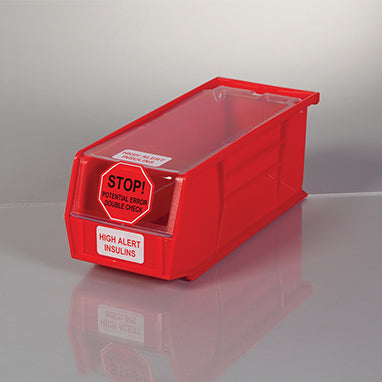 Item 18558 - High Alert Insulin Bin - 1405 Red