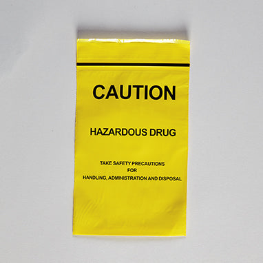 MedValue Caution Hazardous Drug Bags, 4 x 6