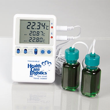 MedValue Hi-Accuracy Refrigerator Thermometer w/ 2 probe bottles