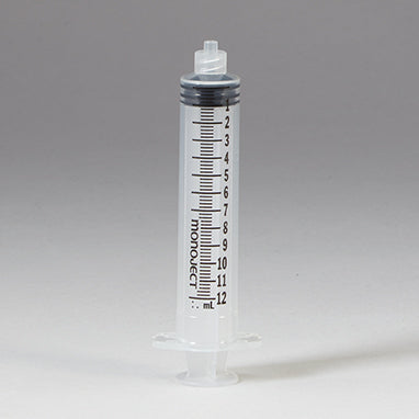 Sterile Monoject Luer-Lock Syringes, 12mL, Case