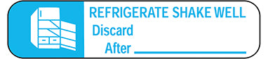 MedValue Refrigerate Shake Well Discard After Labels