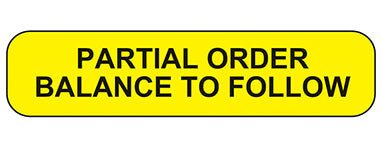 MedValue Partial Order Balance To Follow Labels