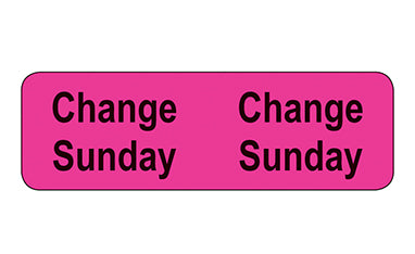 MedValue Tube Change Labels/Sunday