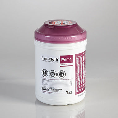 Sani-Cloth® Prime Germicidal Wipes, Canister, Case, 6 x 6-3/4