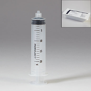 Sterile Monoject Luer-Lock Syringes, Pharmacy Tray, 20mL