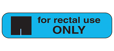 MedValue For Rectal Use Only Labels