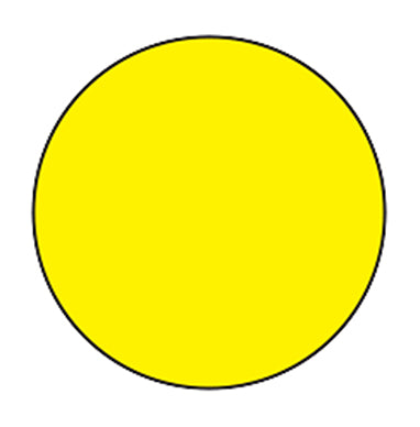 MedValue Blank Circle Labels, Yellow