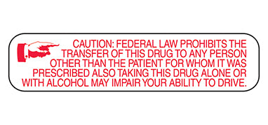 MedValue Caution Federal Prohibits Labels