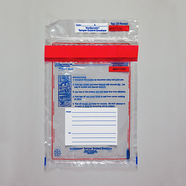 MedValue Void Security Transport Bags, 9 x 12, Clear