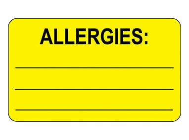 MedValue Allergies Labels