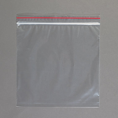 Premium Red Line Reclosable Bags, Single-Track, 8 x 8