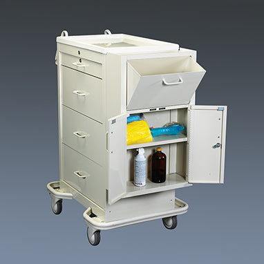 MedValue Punch Card Medication Cart with Side Cabinet