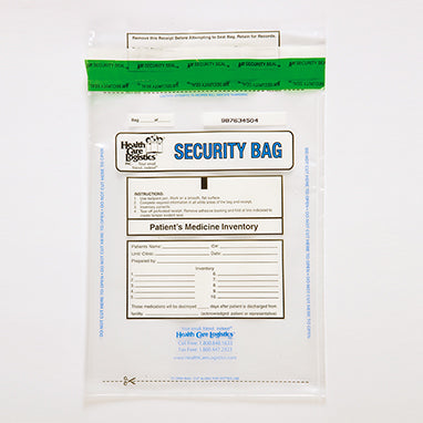 MedValue Patients Medicine Inventory Bags, 9 x 12, Clear