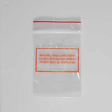 MedValue Warning Paralyzing Agent Bags, 3 x 4