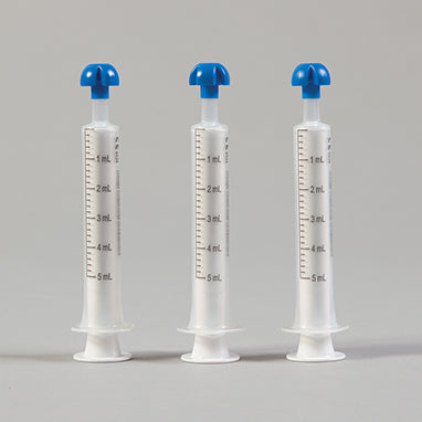 Comar® mL Only Oral Dispensers with Tip Caps, 5mL - Clear