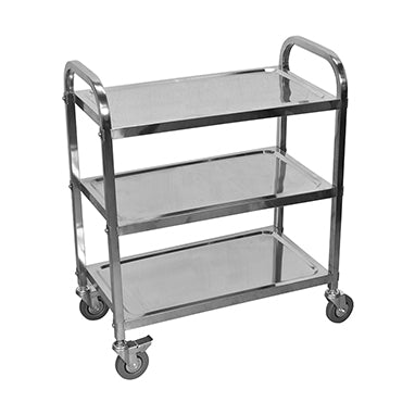 MedValue Stainless Steel Light Duty Cart, 3-Shelf