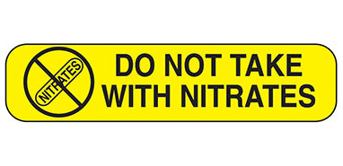 MedValue Do Not Take With Nitrates Labels