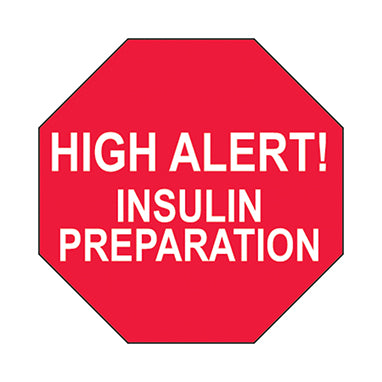 MedValue High Alert Insulin Preparation Labels