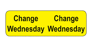 MedValue Tube Change Labels/Wednesday