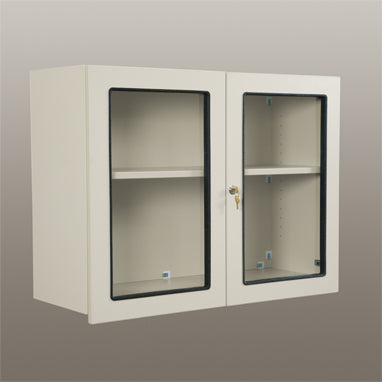 MedValue Wall Cabinet with Windows and Lock, 36 Inch