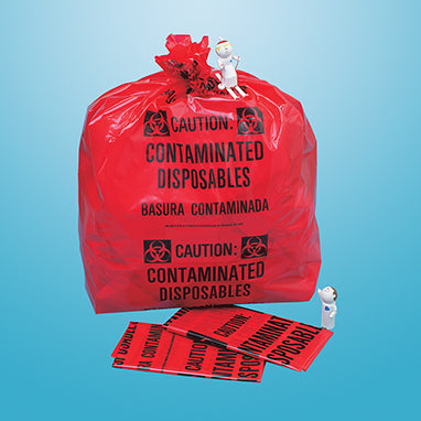 MedValue Biohazard Bags - X-Large, 33-Gallon, 20 x 39 x 12-1/4