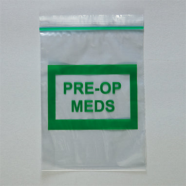 MedValue Pre-Op Meds Bags, 6 x 8