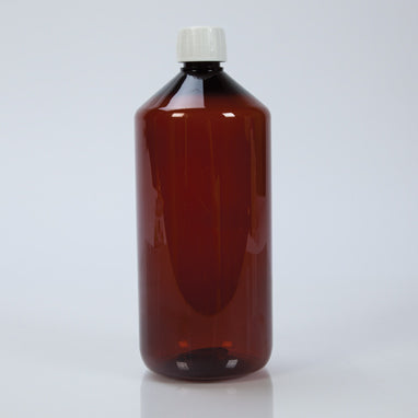 MedValue Amber Plastic Bottles Only, 1,000mL