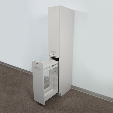 MedValue Vertical Pull-Out Storage Cabinet with Lock, Base